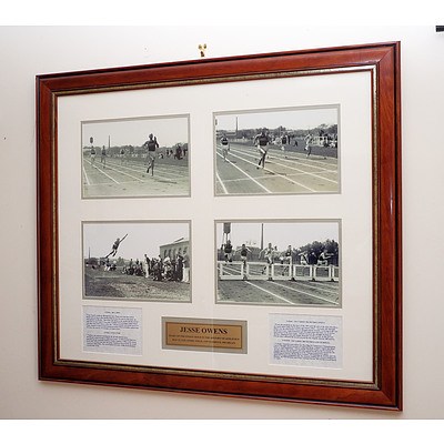 Jesse Owens Framed Photographic Presentation