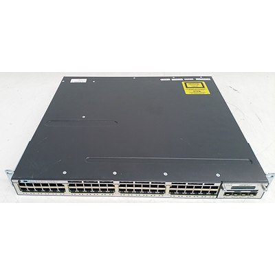 Cisco Catalyst (WS-C3750X-48P-S V01) 3750-X Series PoE+ 48-Port Gigabit Managed Switch