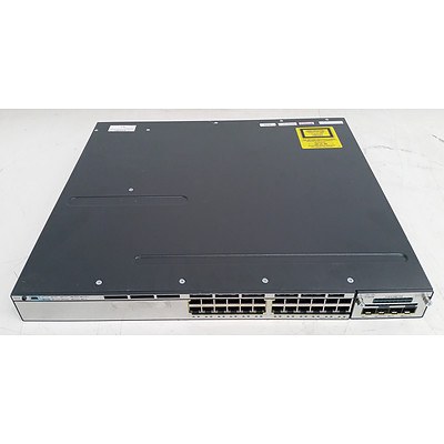 Cisco Catalyst (WS-C3750X-24P-S V01) 3750-X Series PoE 24-Port Gigabit Managed Switch