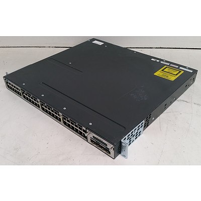 Cisco Catalyst (WS-C3750X-48P-S V02) 3750-X Series PoE+ 48-Port Gigabit Managed Switch