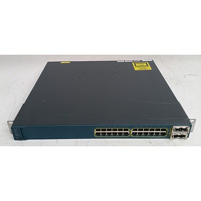 Cisco Catalyst (WS-C3560E-24PD-S V03) 3560-E Series PoE-24 24-Port Gigabit Managed Switch