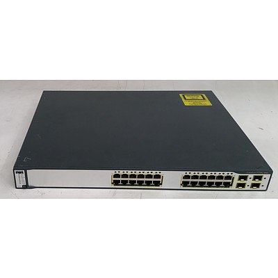 Cisco Catalyst (WS-C3750G-24TS-S1U V03) 3750G Series 24-Port Gigabit Managed Switch