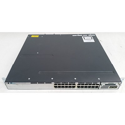 Cisco Catalyst (WS-C3750X-24P-S V02) 3750-X Series PoE 24-Port Gigabit Managed Switch