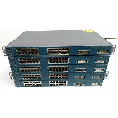 Cisco Catalyst 3500 Series XL Fast Ethernet Switches - Lot of Five