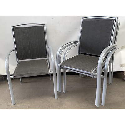 Set of Four Stackable Outdoor Chairs