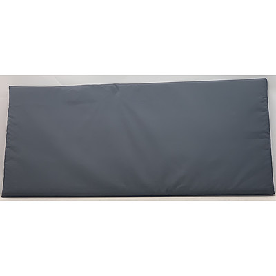 Charcoal Fabric Double Size Bedhead