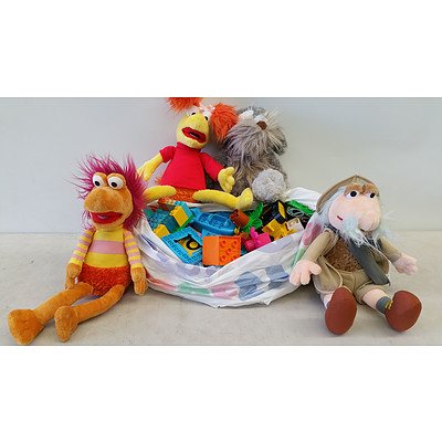 Assorted Duplo and Muppets Soft Toys