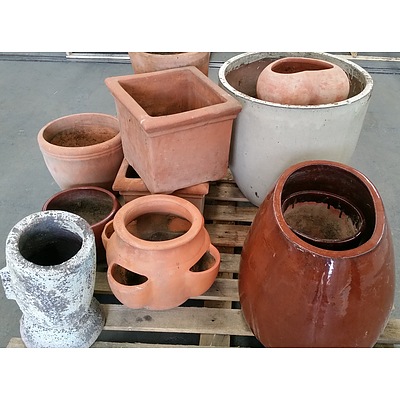 Ornate Ceramic Pots - Lot of 13
