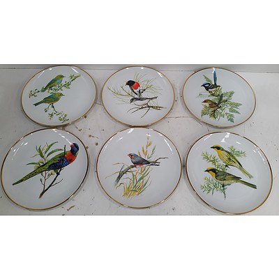 Australian Garden Birds Plates -Lot Of Six