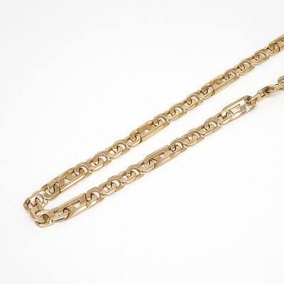 9ct Yellow Gold Anchor Chain, 19.5g