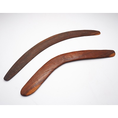 Two Vintage Aboriginal Boomerangs