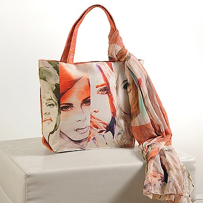 Swayam Vogue Fashion Bag with Scarf - Lot of 3 Sets - *Brand New*