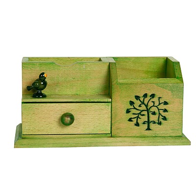 Timber Table Organizer (Green) - Lot of 5 - *Brand New*