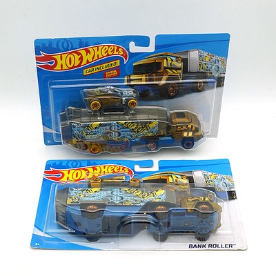 Two Hot Wheels Bank Roller Sets, New