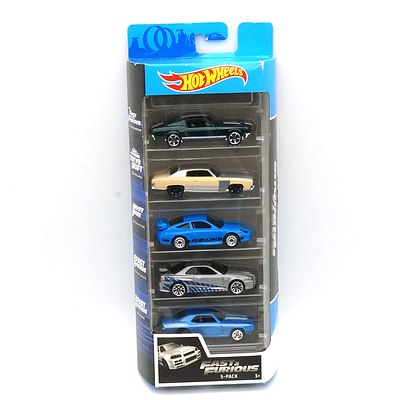 Hot Wheels Fast and Furious Five Pack, New