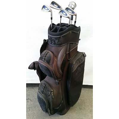 Set of Four Mens Right Handed Golf Clubs with Callaway Golf Bag