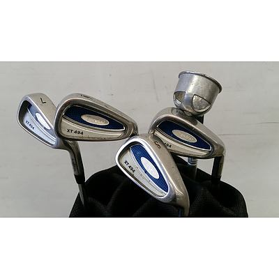 Set of Four Mens Right Handed Golf Clubs with Callaway Golf Bag