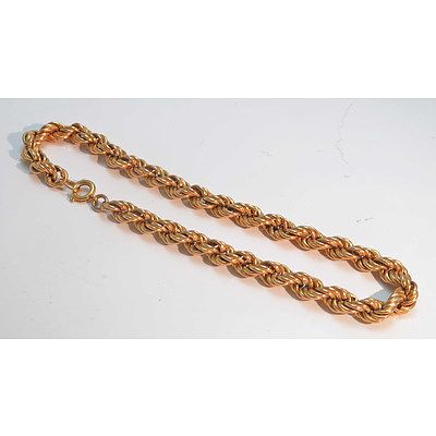 9ct Gold Rope-Link Bracelet