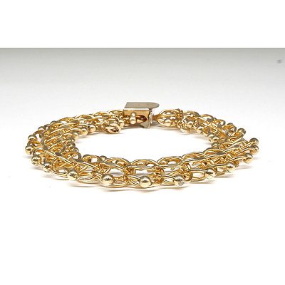 Fancy Linked Braclet in 12ct Rolled Gold