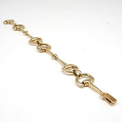 14ct Yellow Gold Stirrup Bracelet, 41.4g