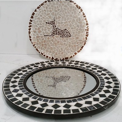 Circle Mirror And Dog Mosaic