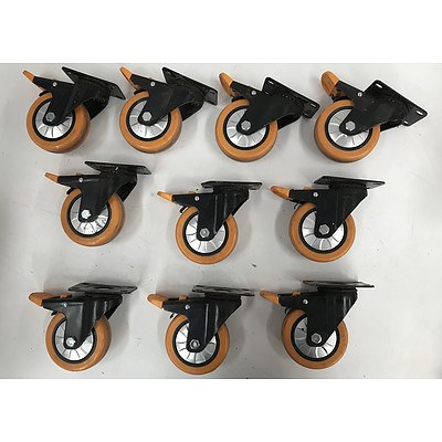 SUPO Caster Wheels With Brakes -Lot Of Ten