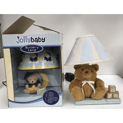 Two Childrens Bedside Lamps