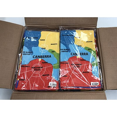 Box Of 64 Canberra Tea Towels- Brand New