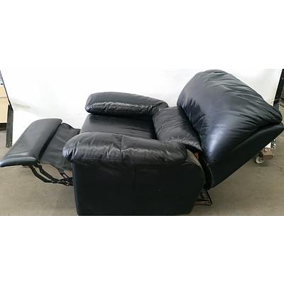 Plega Leather Reclining Armchairs- Lot of Two