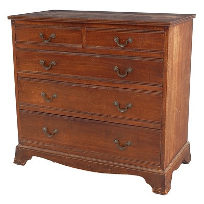 Edwardian Oak Chest of Drawers, Early 20th Century
