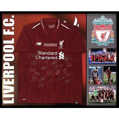 Liverpool Team Signed Jersey from 2018-2019 Champions League Season