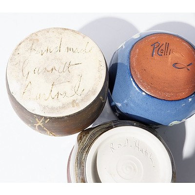 Six Peices of Australian Studio Pottery Including Garrett, P. Collier, R.A. Hatch, Martin Boyd, Martin Mclean and One Other Peice