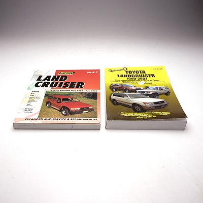 Two Toyota Landcruiser Manuals, 1992-1998 and 1990-2007