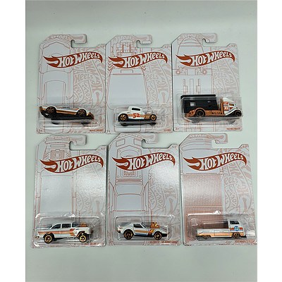 Complete Hot Wheels Collection Model Cars - Pearl White & Rose Chrome