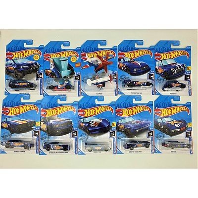 Complete Hot Wheels Collection Model Cars - HW Race Team Set of 10