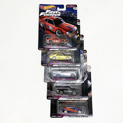 Complete Hot Wheels Premium Collection Model Cars - Fast & Furious (Fast Rewind)