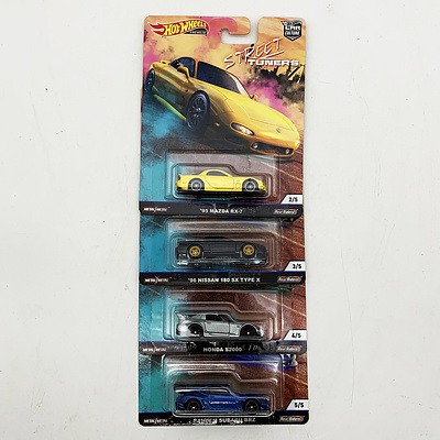 Four Hot Wheels Premium Collection Model Cars - Street Tuners