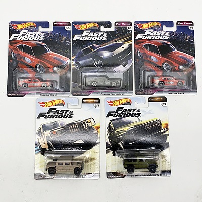 Hot Wheels Premium Collection Model Cars - Fast & Furious