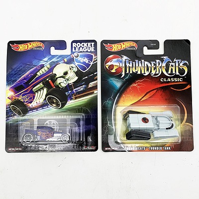 Hot Wheels Premium Collection Model Cars - Rocket League and Thunder Cats