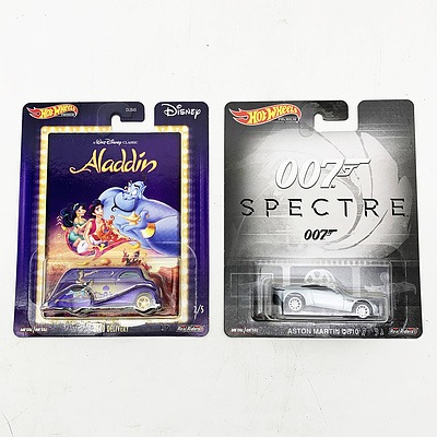 Hot Wheels Premium Collection Movie Themed Model Cars - Aladdin and 007 Spectre