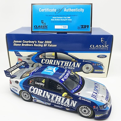 Classic Carlectables James Courtney's Year 2008 Stone Brothers Racing BF Falcon 1206/1500 1:18 Scale Model Car