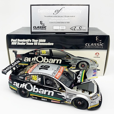 Classic Carlectables Paul Dumbrell's Year 2008 HSV Dealer Team VE Commodore 309/1500 1:18 Scale Model Car