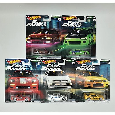Complete Hot Wheels Premium Collection Model Cars - Original Fast - Fast & Furious