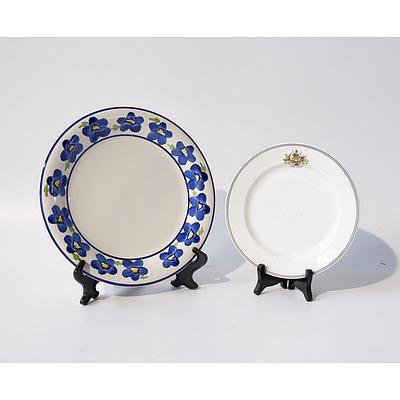 Australian Parliament House Entree Plate by Macquarie and Another Ceramic Plate