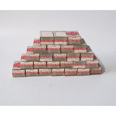 25 Packs Vintage Metal Eagle E110 Lyceum Pen Nibs with 144 Nibs in each Box