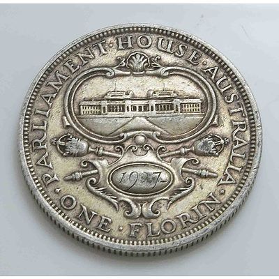 Australia: Silver Florin 1927 Canberra