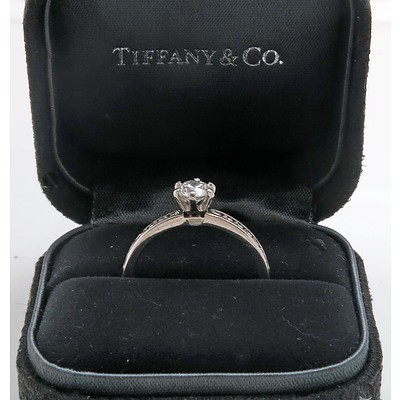 Tiffany Platinum Half Carat Diamond Ring - Original Case