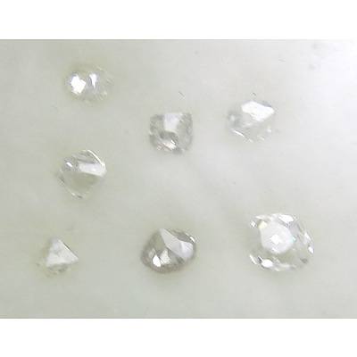 Selection Of 7 Old Mine-Cut Diamonds
