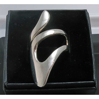 Sterling Silver Large Swirl Ring