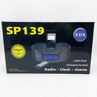 Lot of 8 EDS IPod Dock Radio Alarm Clocks